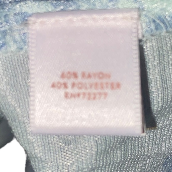 Lauren Conrad Floral Flutter Sleeve Top SeaFoam Green Women’s XL Split Back Boho - Picture 15 of 15